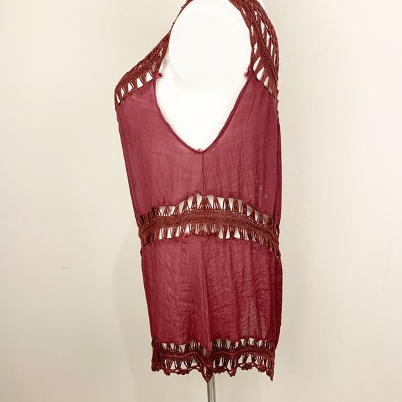 Vivid Importers of NY Burgundy Blouse - Picture 3 of 3